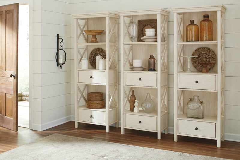 Bolanburg Antique White Display Cabinet - Lara FurnitureServer