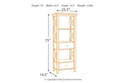 Bolanburg Antique White Display Cabinet - Lara FurnitureServer