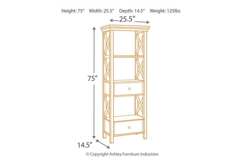 Bolanburg Antique White Display Cabinet - Lara FurnitureServer