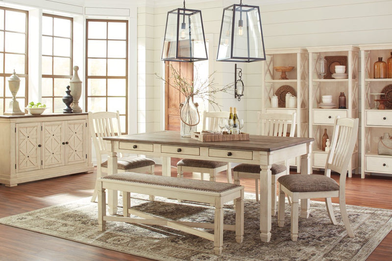 Bolanburg Antique White Display Cabinet - Gate FurnitureServer