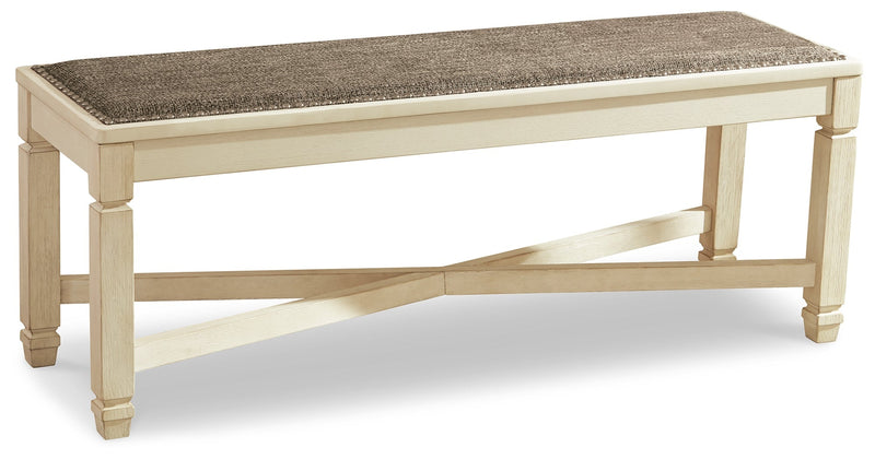 Bolanburg Dining Table and 4 Chairs and Bench in Two-tone from Ashley - Lara Furniture