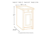Bolanburg Two - tone Chairside End Table with USB Ports & Outlets - Lara FurnitureEnd Table Chair Side