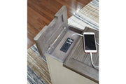 Bolanburg Two - tone Chairside End Table with USB Ports & Outlets - Lara FurnitureEnd Table Chair Side