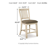 Bolanburg Two-tone Counter Height Bar Stool (Set of 2) - D647-124X2