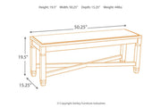 Bolanburg Two - tone Dining Bench - Lara FurnitureAccent Bench