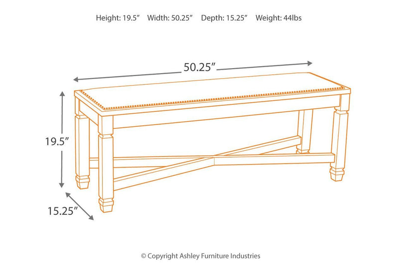 Bolanburg Two - tone Dining Bench - Lara FurnitureAccent Bench