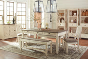 Bolanburg Two - tone Dining Bench - Gate FurnitureAccent Bench