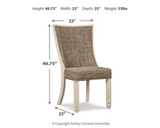 Bolanburg Two-tone Dining Table and 6 Chairs with Server - D647D22