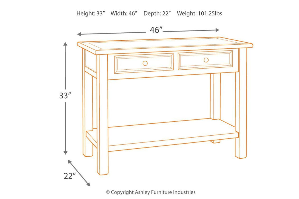 Bolanburg Two - tone Sofa/Console Table - Gate FurnitureEnd Table