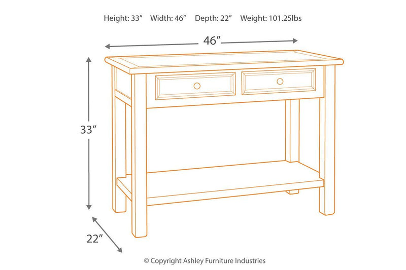Bolanburg Two - tone Sofa/Console Table - Lara FurnitureEnd Table