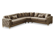 Bolivya 125" / 113" Wide Tufted Convertible Sectional - Sectional