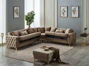 Bolivya 125" / 113" Wide Tufted Convertible Sectional - Sectional