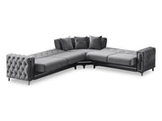 Bolivya 125" / 113" Wide Tufted Convertible Sectional - Sectional