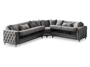 Bolivya 125" / 113" Wide Tufted Convertible Sectional - Sectional