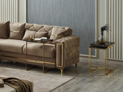 Bolivya 125" / 113" Wide Tufted Convertible Sectional - Sectional