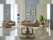 Bolivya 3-pieces (Sofa & Loveseat & Chair) Livingroom Set Beige in Beige - 101-BOL-AN153-321