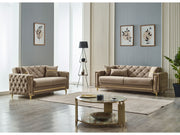 Bolivya 3-pieces (Sofa & Loveseat & Chair) Livingroom Set Beige in Beige - 101-BOL-AN153-321