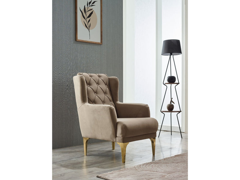 Bolivya 3-pieces (Sofa & Loveseat & Chair) Livingroom Set Beige in Beige - 101-BOL-AN153-321