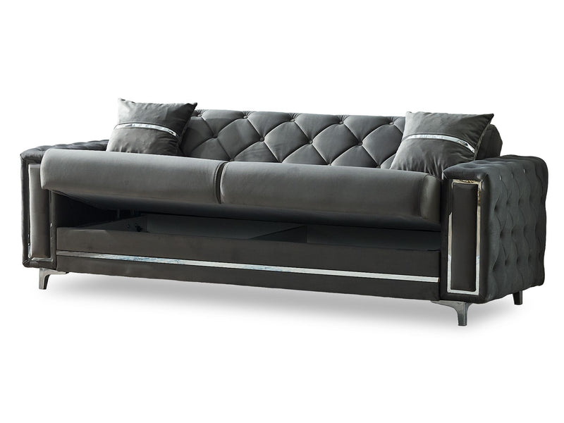 Bolivya 3-pieces (Sofa & Loveseat & Chair) Livingroom Set Grey in Grey - 101-BOL-AN152-321
