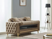Bolivya 76" Wide Tufted Convertible Loveseat - Loveseat