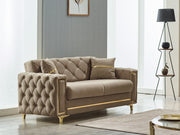 Bolivya 76" Wide Tufted Convertible Loveseat - Loveseat