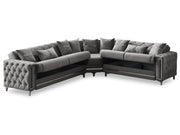 Bolivya Convertible Sectional Sofa Grey in Grey - 105-BOL-ANK152-5