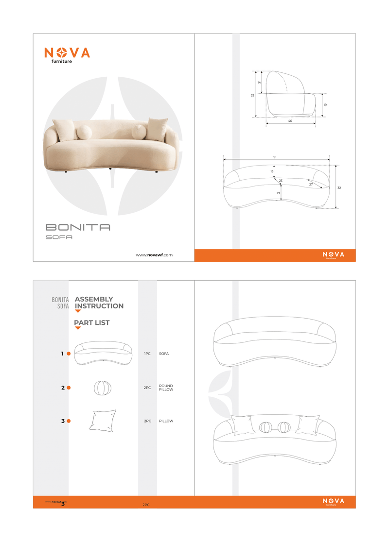 Bonita Coffee Velvet Sofa 91" - BONITACOFFEEVL-S