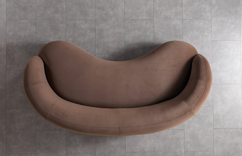 Bonita Coffee Velvet Sofa 91" - BONITACOFFEEVL-S