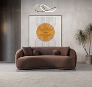 Bonita Coffee Velvet Sofa 91" & Loveseat 81" - BONITACOFFEEVL-SL