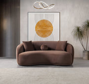 Bonita Coffee Velvet Sofa 91" & Loveseat 81" - BONITACOFFEEVL-SL