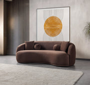 Bonita Coffee Velvet Sofa 91" & Loveseat 81" - BONITACOFFEEVL-SL