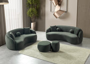 Bonita Green Velvet Loveseat 81" - BONITAGREENVL-L