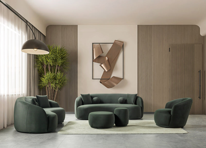 Bonita Green Velvet Sofa 91" - BONITAGREENVL-S