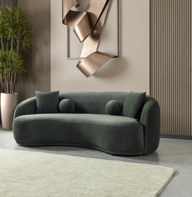 Bonita Green Velvet Sofa 91" & Loveseat 81" [ETA: 9/10] - BONITAGREENVL-SL