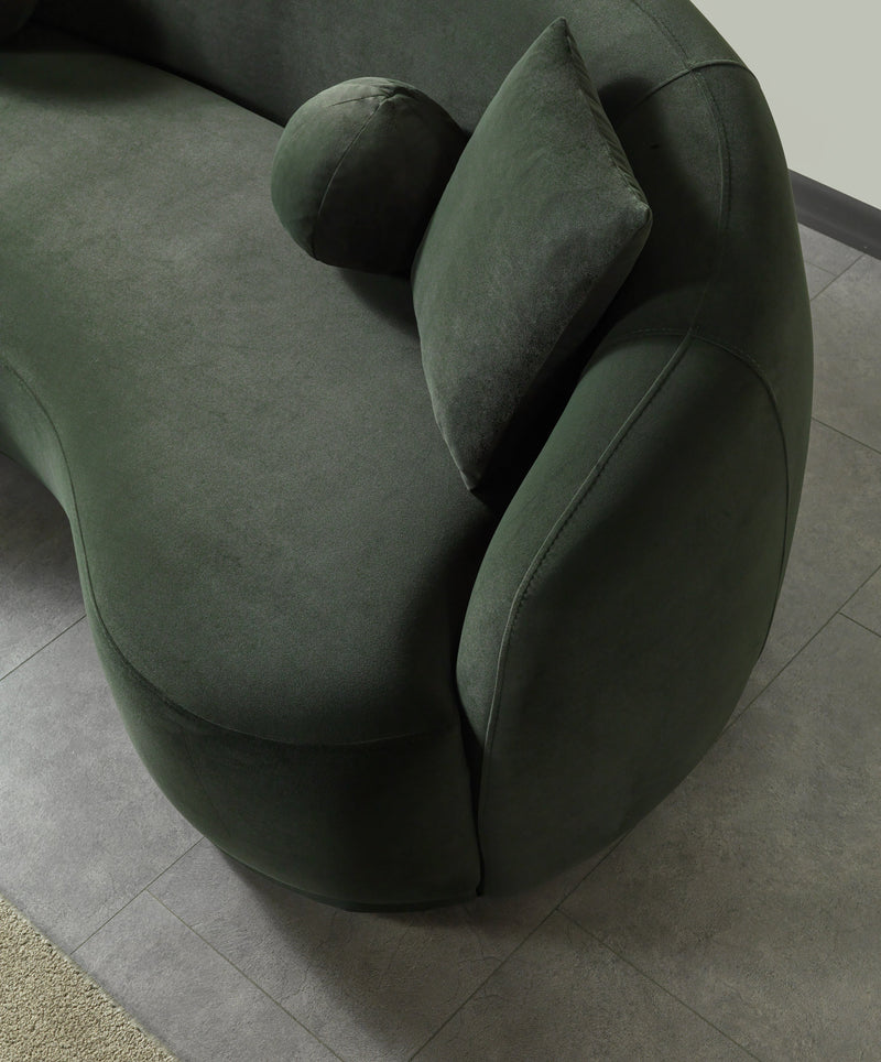 Bonita Green Velvet Sofa 91" & Loveseat 81" [ETA: 9/10] - BONITAGREENVL-SL