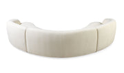Bonita Ivory Boucle 3 - Piece Curved Sectional - Lara FurnitureSectional
