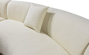 Bonita Ivory Boucle 3 - Piece Curved Sectional - Lara FurnitureSectional