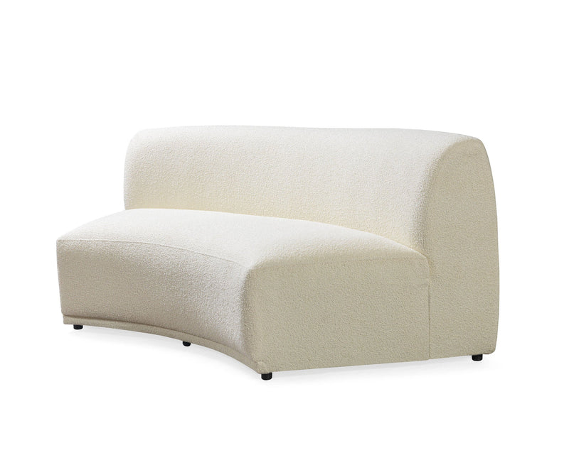 Bonita Ivory Boucle 3 - Piece Curved Sectional - Lara FurnitureSectional