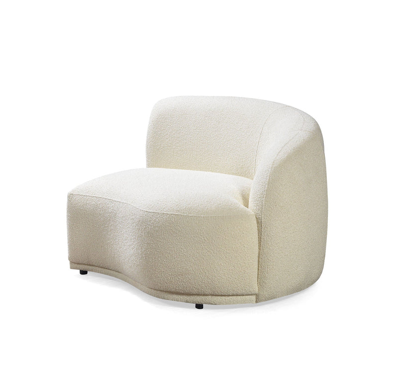 Bonita Ivory Boucle 3 - Piece Curved Sectional - Lara FurnitureSectional