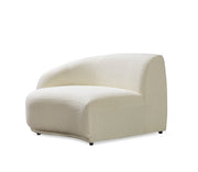 Bonita Ivory Boucle 3 - Piece Curved Sectional - Lara FurnitureSectional