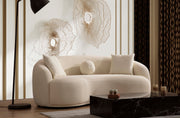 Bonita Ivory Boucle Living Room Set - Lara FurnitureLiving Room Set
