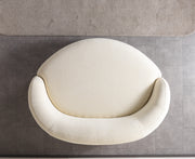 Bonita Ivory Boucle Round Sofa  71" - BONITAIVORY-RS