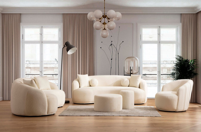 Bonita Ivory Boucle Sofa - BONITAIVORY-S