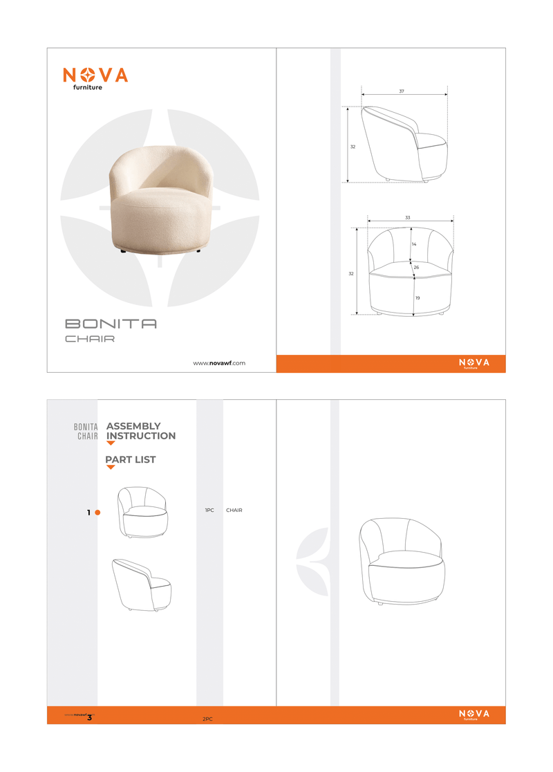 Bonita Ivory Boucle Sofa & Loveseat - BONITAIVORY-SL