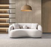 Bonita Ivory Velvet Loveseat 81" - BONITAIVORYVL-L
