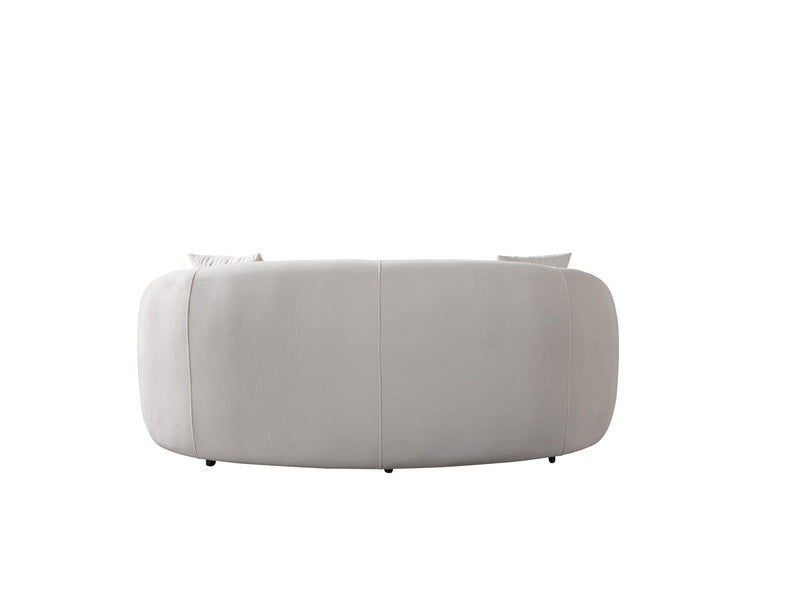Bonita Ivory Velvet Loveseat 81" - BONITAIVORYVL-L