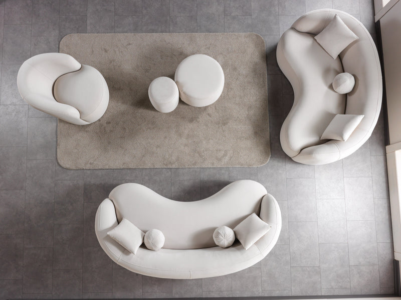 Bonita Ivory Velvet Sofa 91" & Loveseat 81" - BONITAIVORYVL-SL