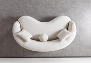 Bonita Ivory Velvet Sofa 91" & Loveseat 81" - BONITAIVORYVL-SL