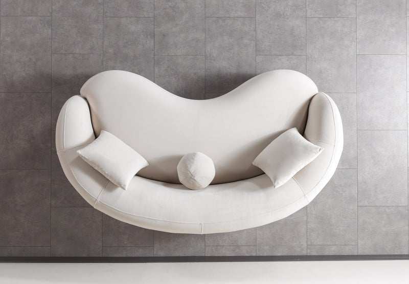 Bonita Ivory Velvet Sofa 91" & Loveseat 81" - BONITAIVORYVL-SL