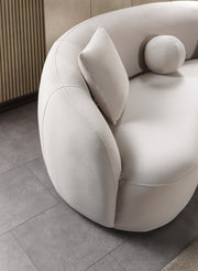 Bonita Ivory Velvet Sofa 91" & Loveseat 81" - BONITAIVORYVL-SL